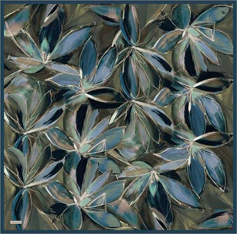 Armine Çiçek Desenli Saf İpek Twill Eşarp 9406D 35