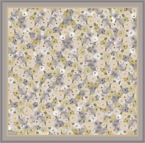 Armine Çiçek Desenli Saf İpek Twill Eşarp 9300D 53