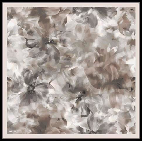 Armine Çiçek Desenli Saf İpek Twill Eşarp 9310D 86