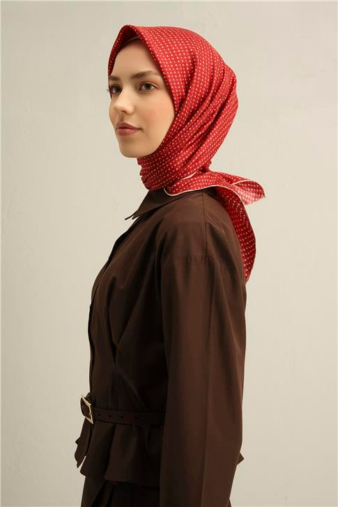 Armine Çiçek Desenli Saf İpek Twill Eşarp 9307D 36