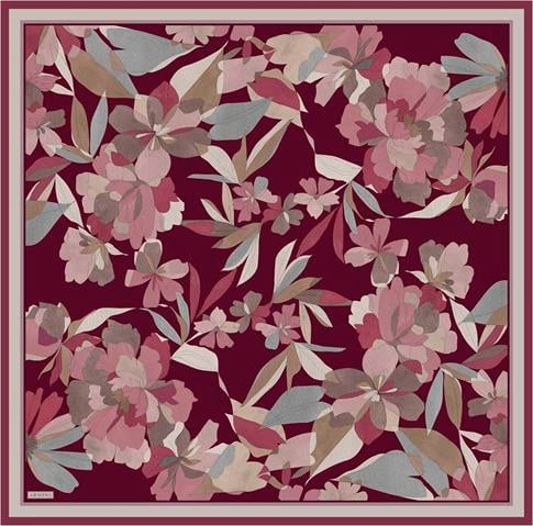 Armine Çiçek Desenli Saf İpek Twill Eşarp 9312D 85