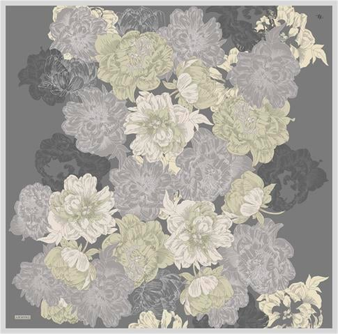 Armine Çiçek Desenli Saf İpek Twill Eşarp 9330D 35