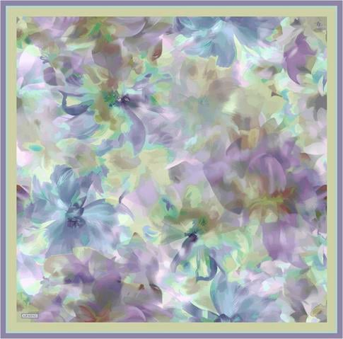 Armine Çiçek Desenli Saf İpek Twill Eşarp 9310D 83