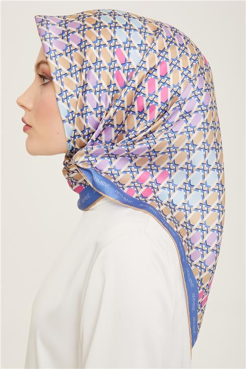 Armine Çiçek Desenli Sura İpek Eşarp 24Ya9145 34 56