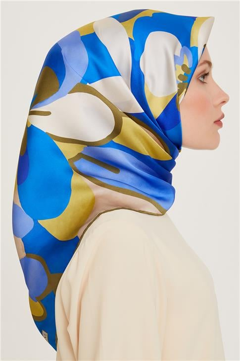 Armine Çiçek Desenli Sura Saf İpek Eşarp 9200D 50 51