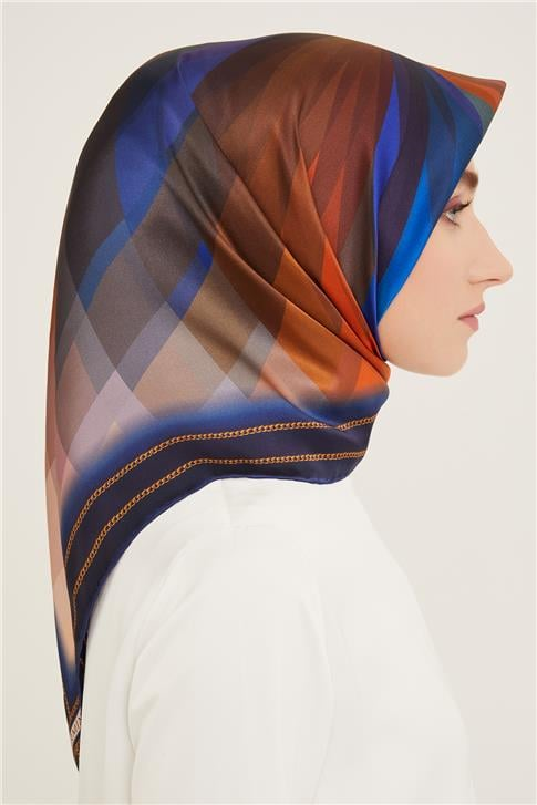 Armine Çiçek Desenli Twill İpek Eşarp 24Ya9112 34 80
