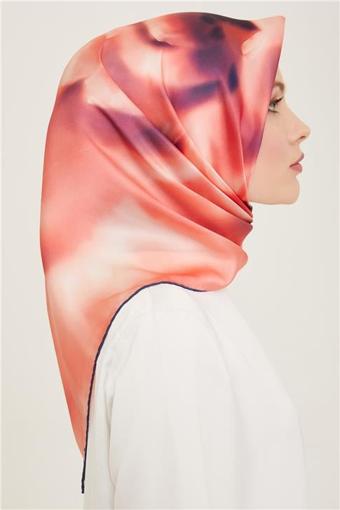 Armine Çiçek Desenli Twill İpek Eşarp 24Ya9124 82 82