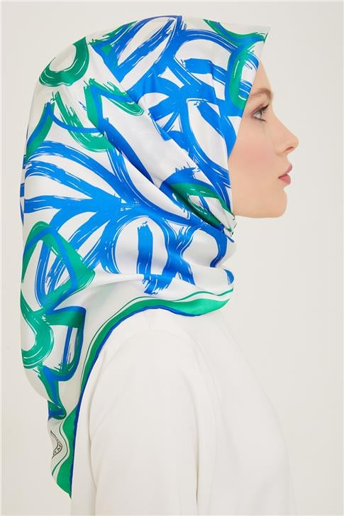 Armine Çiçek Desenli Twill İpek Eşarp 24Ya9123 5 54