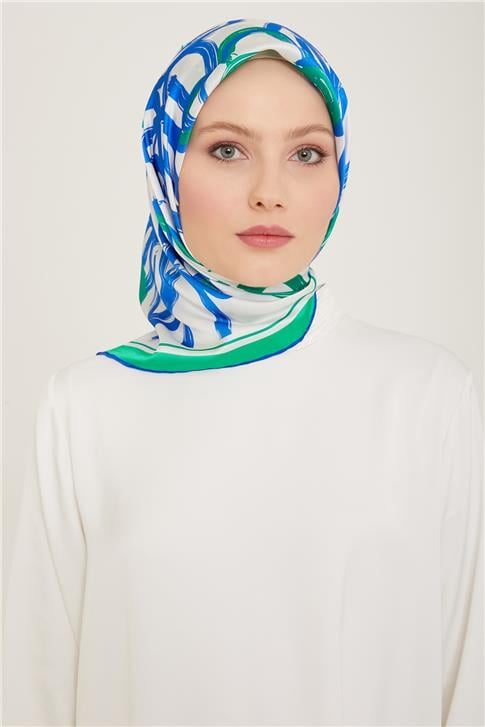 Armine Çiçek Desenli Twill İpek Eşarp 24Ya9123 5 54
