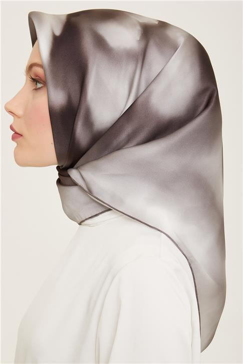 Armine Çiçek Desenli Twill İpek Eşarp 24Ya9124 82 37