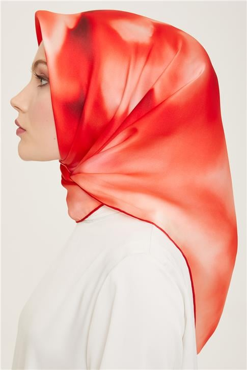 Armine Çiçek Desenli Twill İpek Eşarp 24Ya9124 82 54