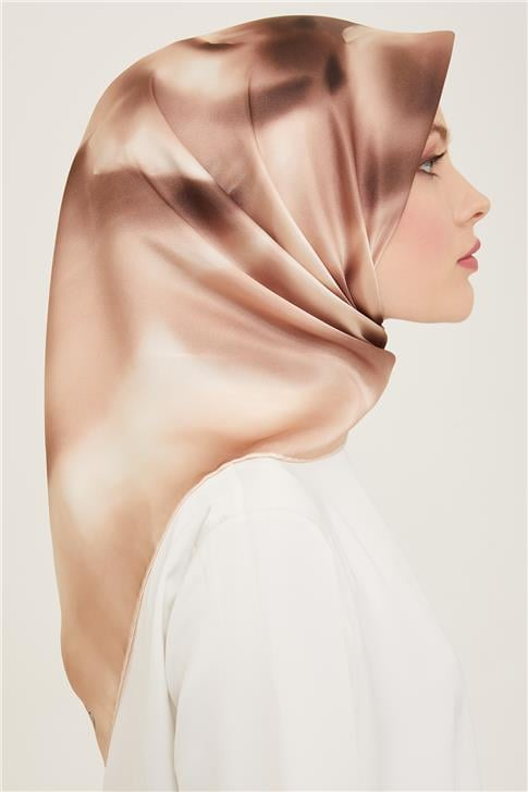 Armine Çiçek Desenli Twill İpek Eşarp 24Ya9124 82 83