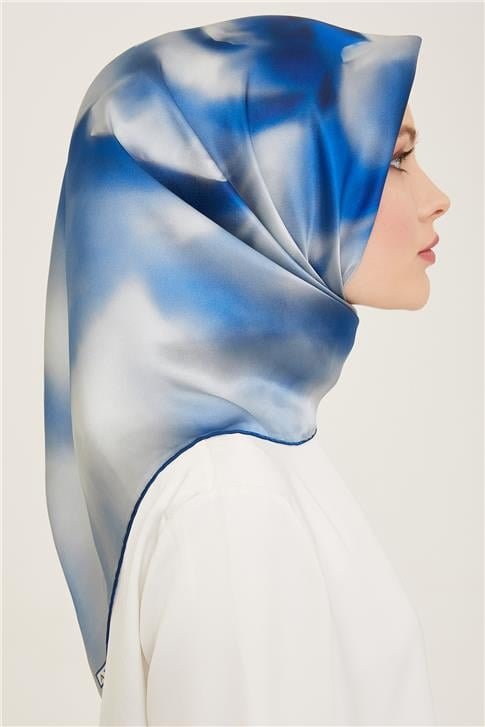 Armine Çiçek Desenli Twill İpek Eşarp 24Ya9124 82 34