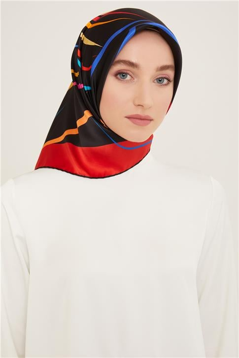Armine Çiçek Desenli Twill İpek Eşarp 24Ya9115 31 38