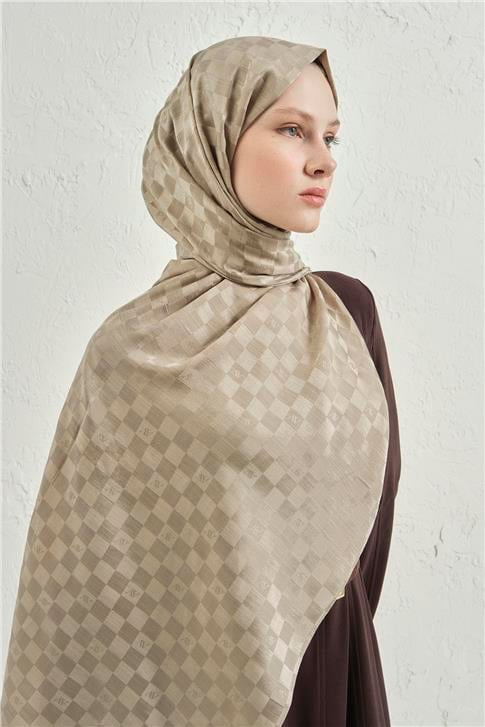 Armine Elegance İpek Pamuk Dama Şal 08