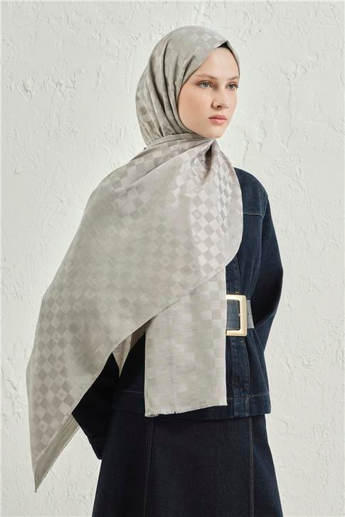 Armine Elegance İpek Pamuk Dama Şal 22
