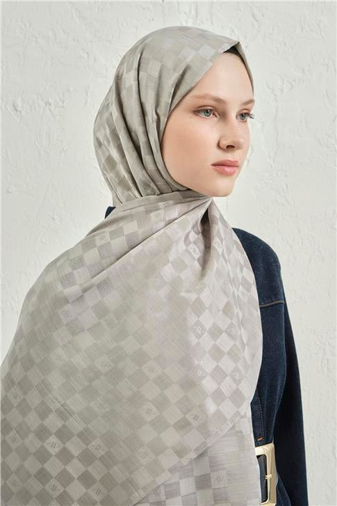 Armine Elegance İpek Pamuk Dama Şal 22