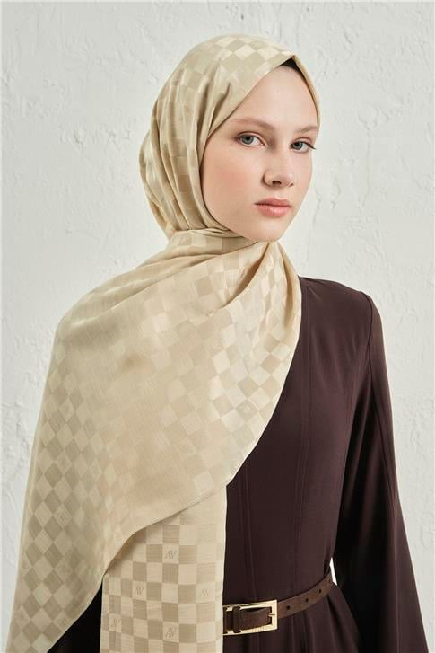 Armine Elegance İpek Pamuk Dama Şal 62