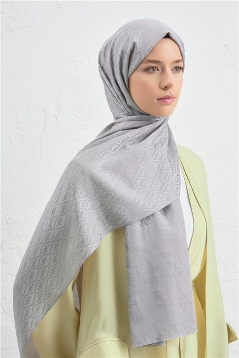 Armine Elegance İpek Pamuk Monogram Şal 22