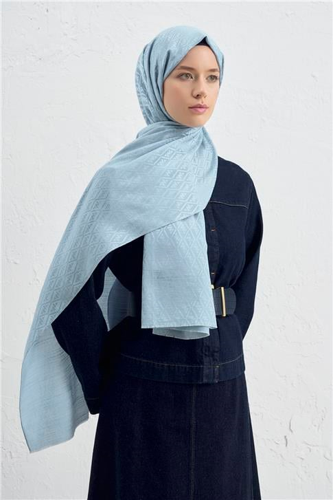 Armine Elegance İpek Pamuk Monogram Şal 55