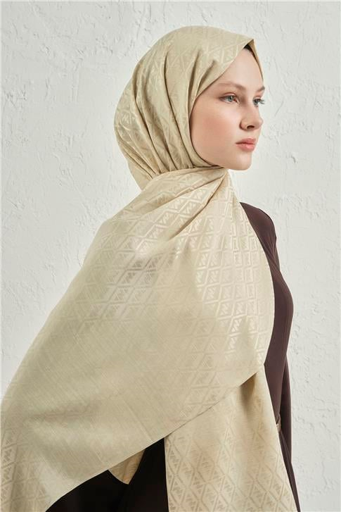Armine Elegance İpek Pamuk Monogram Şal 17