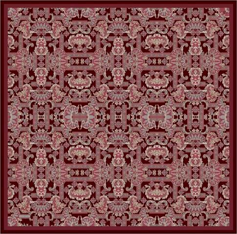 Armine Etnik Desen Saf İpek Twill Eşarp 9416D 84