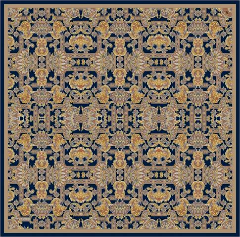 Armine Etnik Desen Saf İpek Twill Eşarp 9416D 03
