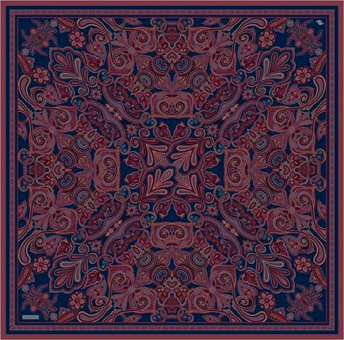 Armine Etnik Desen Saf İpek Twill Eşarp 9421D 88