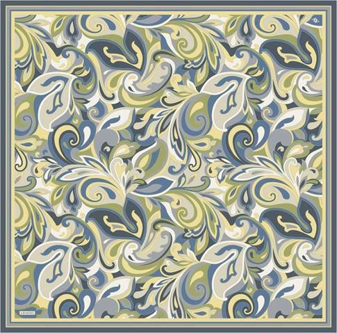 Armine Etnik Desenli Saf İpek Twill Eşarp 9323D 80