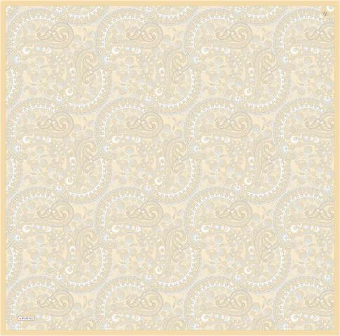 Armine Etnik Desenli Saf İpek Twill Eşarp 9304D 53