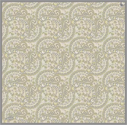 Armine Etnik Desenli Saf İpek Twill Eşarp 9304D 07