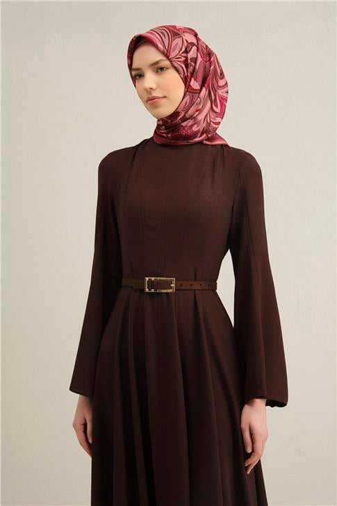 Armine Etnik Desenli Saf İpek Twill Eşarp 9323D 83