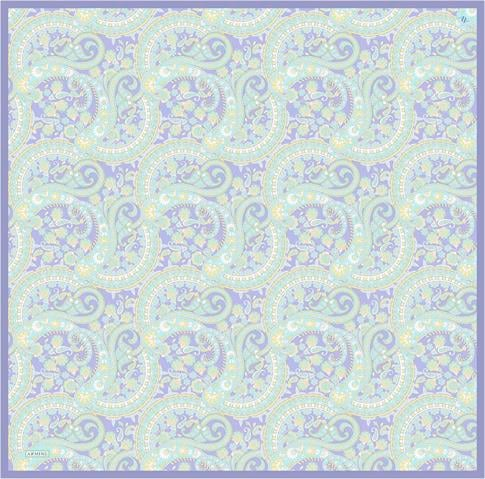 Armine Etnik Desenli Saf İpek Twill Eşarp 9304D 34