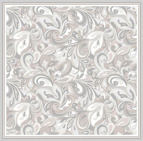 Armine Etnik Desenli Saf İpek Twill Eşarp 9323D 82