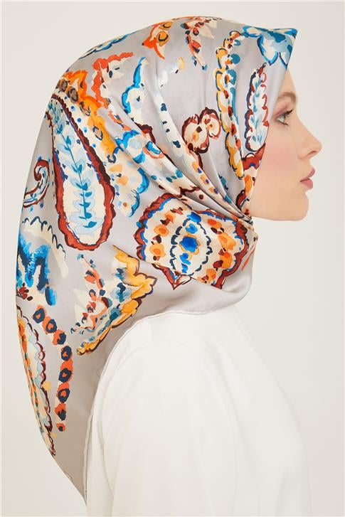Armine Etnik Desenli Twill İpek Eşarp 24Ya9130 34 34