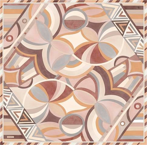 Armine Geometrik Desenli Saf İpek Sura Eşarp 9336D 36