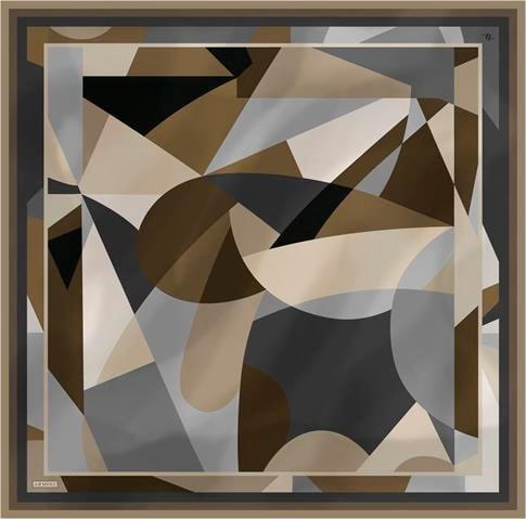 Armine Geometrik Desenli Saf İpek Sura Eşarp 9331D 59
