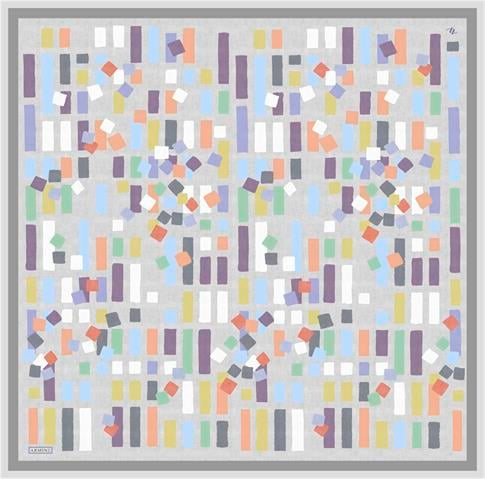 Armine Geometrik Desenli Saf İpek Sura Eşarp 9341D 06
