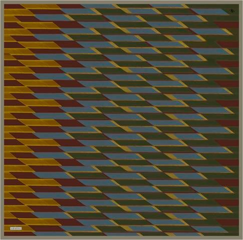 Armine Geometrik Desenli Saf İpek Sura Eşarp 9325D 21