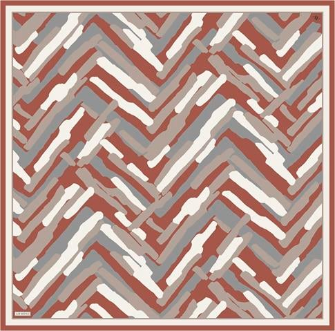 Armine Geometrik Desenli Saf İpek Sura Eşarp 9303D 85