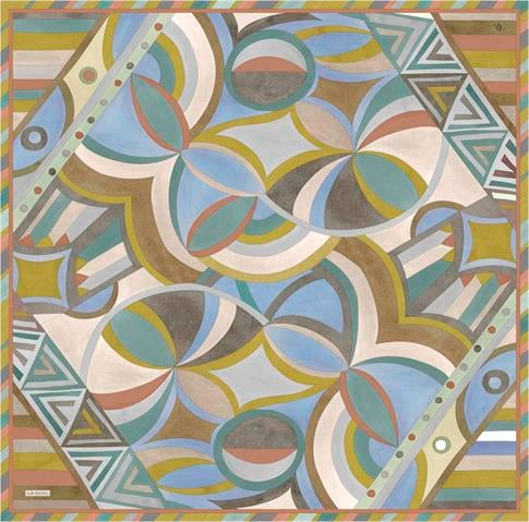 Armine Geometrik Desenli Saf İpek Sura Eşarp 9336D 80