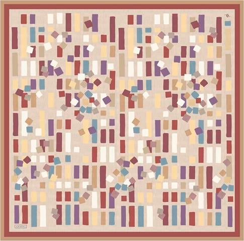 Armine Geometrik Desenli Saf İpek Sura Eşarp 9341D 80