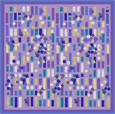 Armine Geometrik Desenli Saf İpek Sura Eşarp 9341D 55