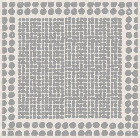 Armine Geometrik Desenli Saf İpek Twill Eşarp 9354D 84