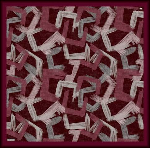 Armine Geometrik Desenli Saf İpek Twill Eşarp 9413D 81