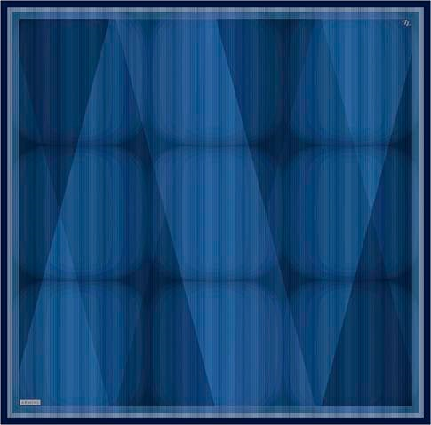 Armine Geometrik Desenli Saf İpek Twill Eşarp 9402D 83