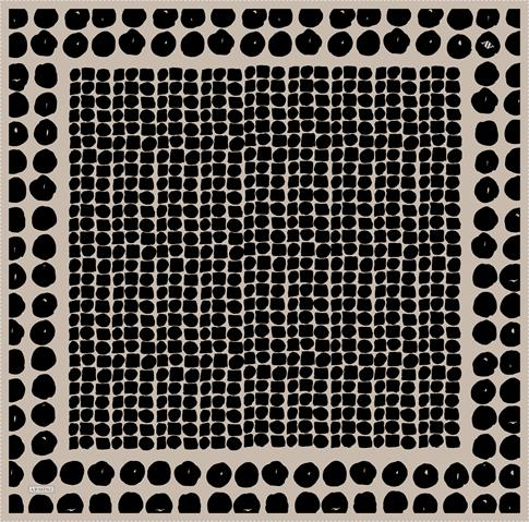 Armine Geometrik Desenli Saf İpek Twill Eşarp 9354D 86