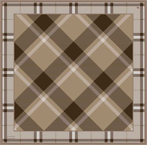 Armine Geometrik Desenli Saf İpek Twill Eşarp 9418D 50
