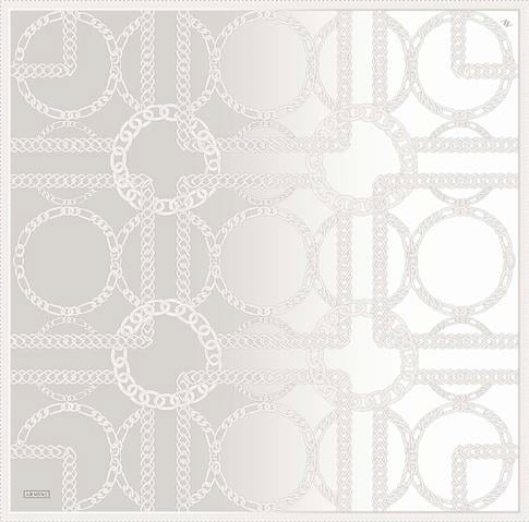 Armine Geometrik Desenli Saf İpek Twill Eşarp 9427D 80