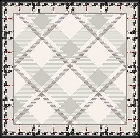 Armine Geometrik Desenli Saf İpek Twill Eşarp 9418D 82